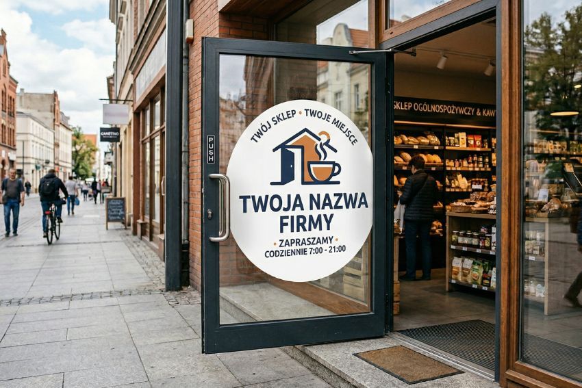 Oznakowanie wejścia sklepu